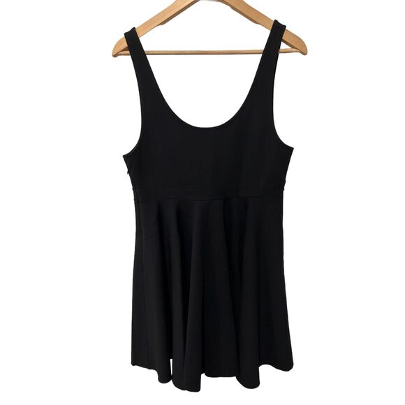 Alice & Uo Scoop Neck Fit and Flare Mini Black Dress Large V-Neck Sexy Date - Picture 4 of 9